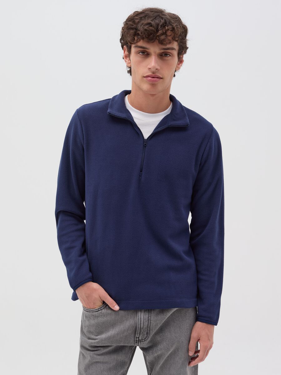 Half-zip sweatshirt in fleece_0