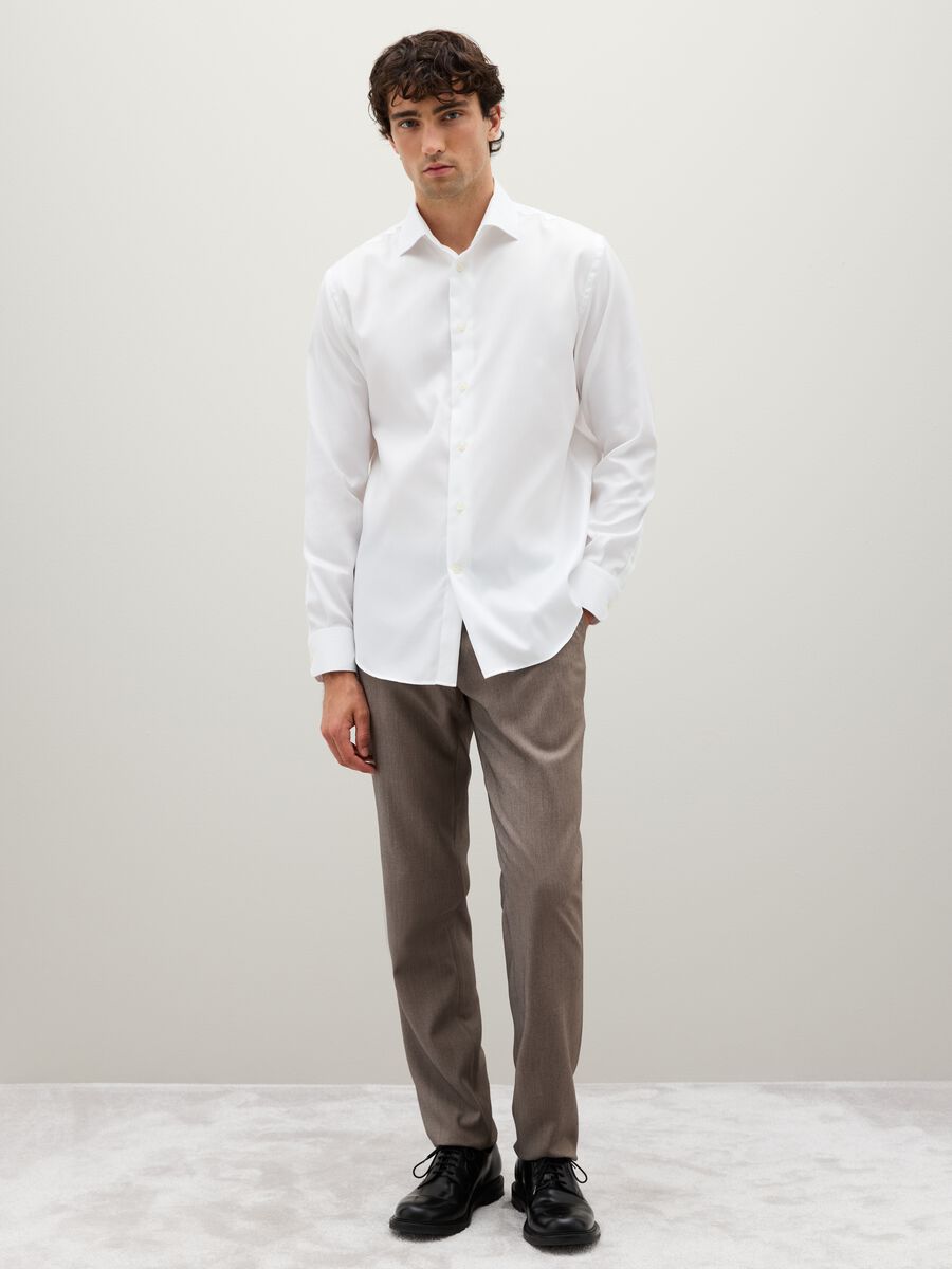 White Long-Sleeve Cotton Shirt_1