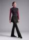 Leggings neri flare in tessuto elasticizzato traspirante ALTAVIA STUDIO_0