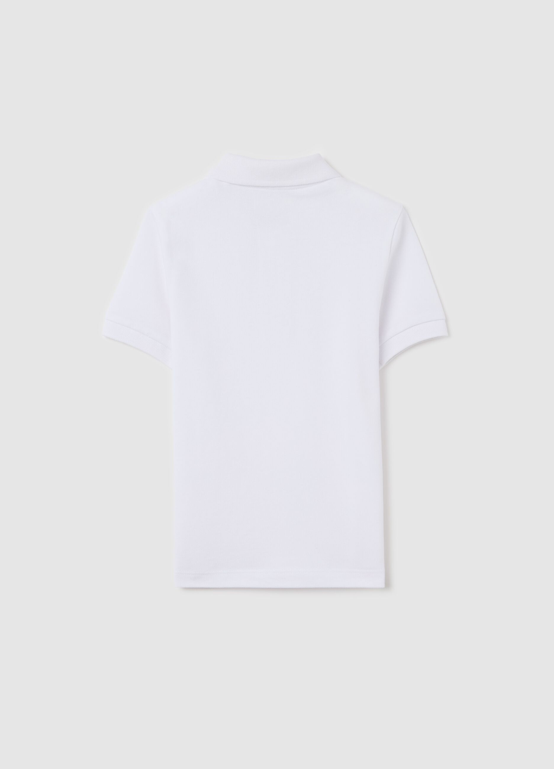 Essential white polo shirt in organic cotton