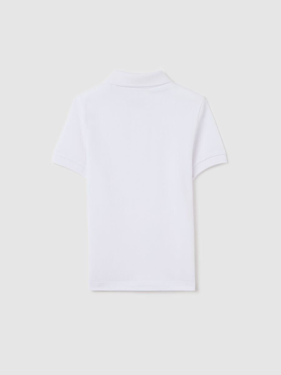 Essential white polo shirt in organic cotton_1