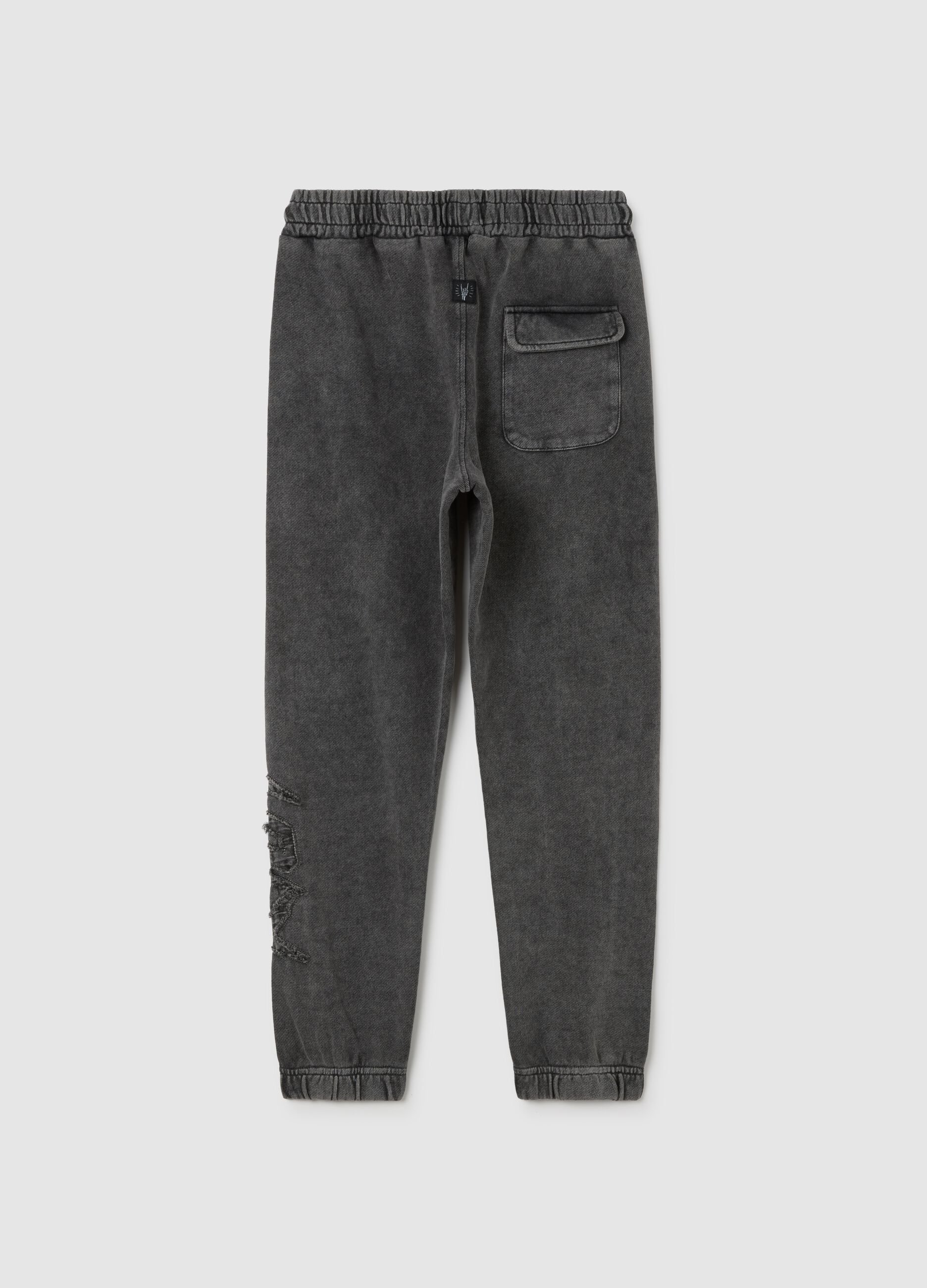 Boys' grey pure cotton joggers