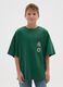 Children's green pure cotton T-shirt regular fit with Boston Celtics print_0
