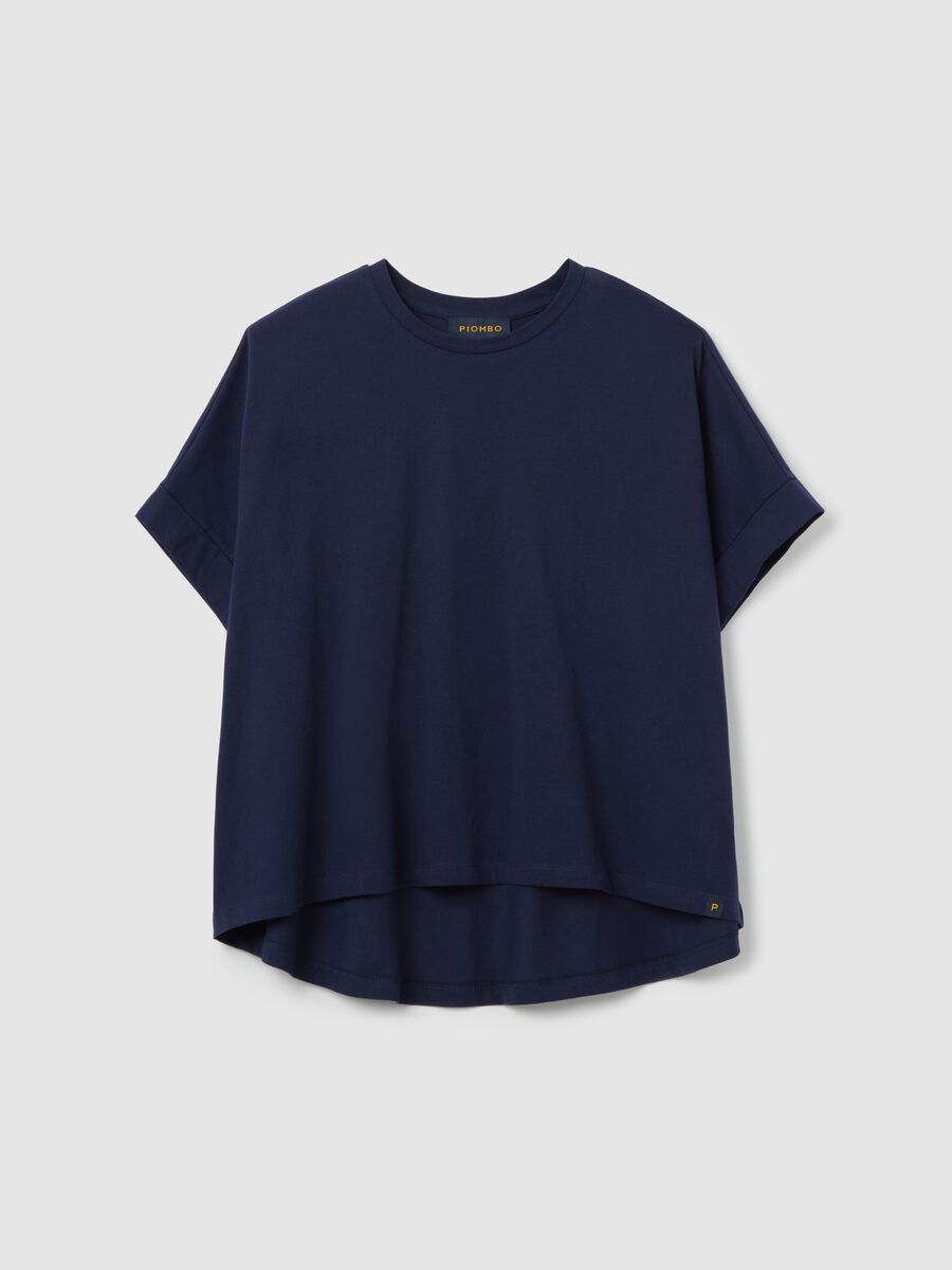 Piombo Blue Cotton T-shirt_4