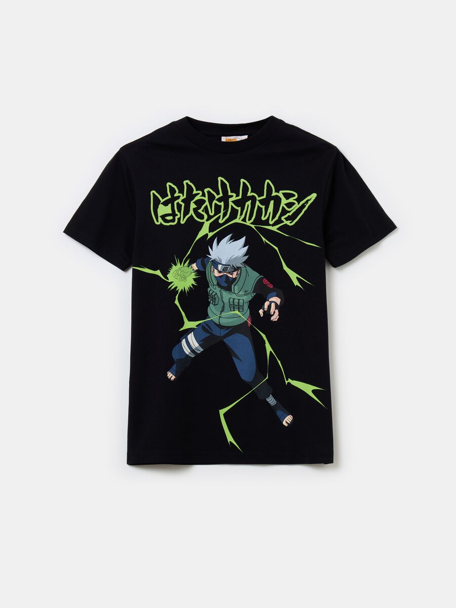 Cotton T-shirt with Naruto print_0