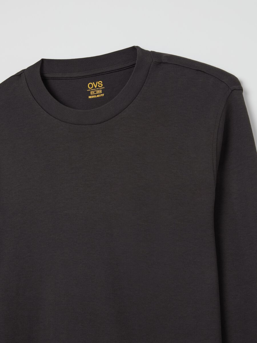 T-shirt girocollo in cotone interlock_5