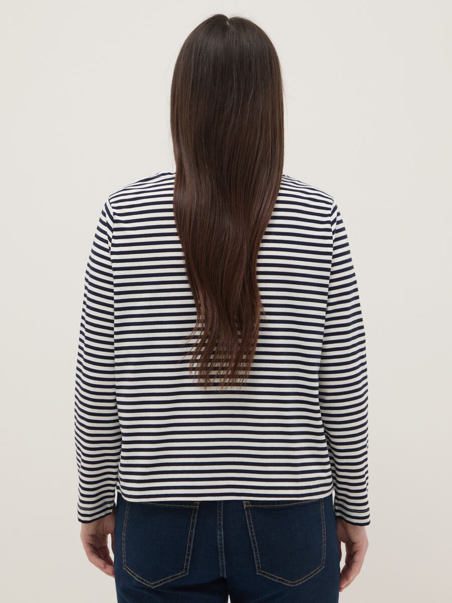 Striped Multicolour Regular Fit Stretch Cotton Top_2