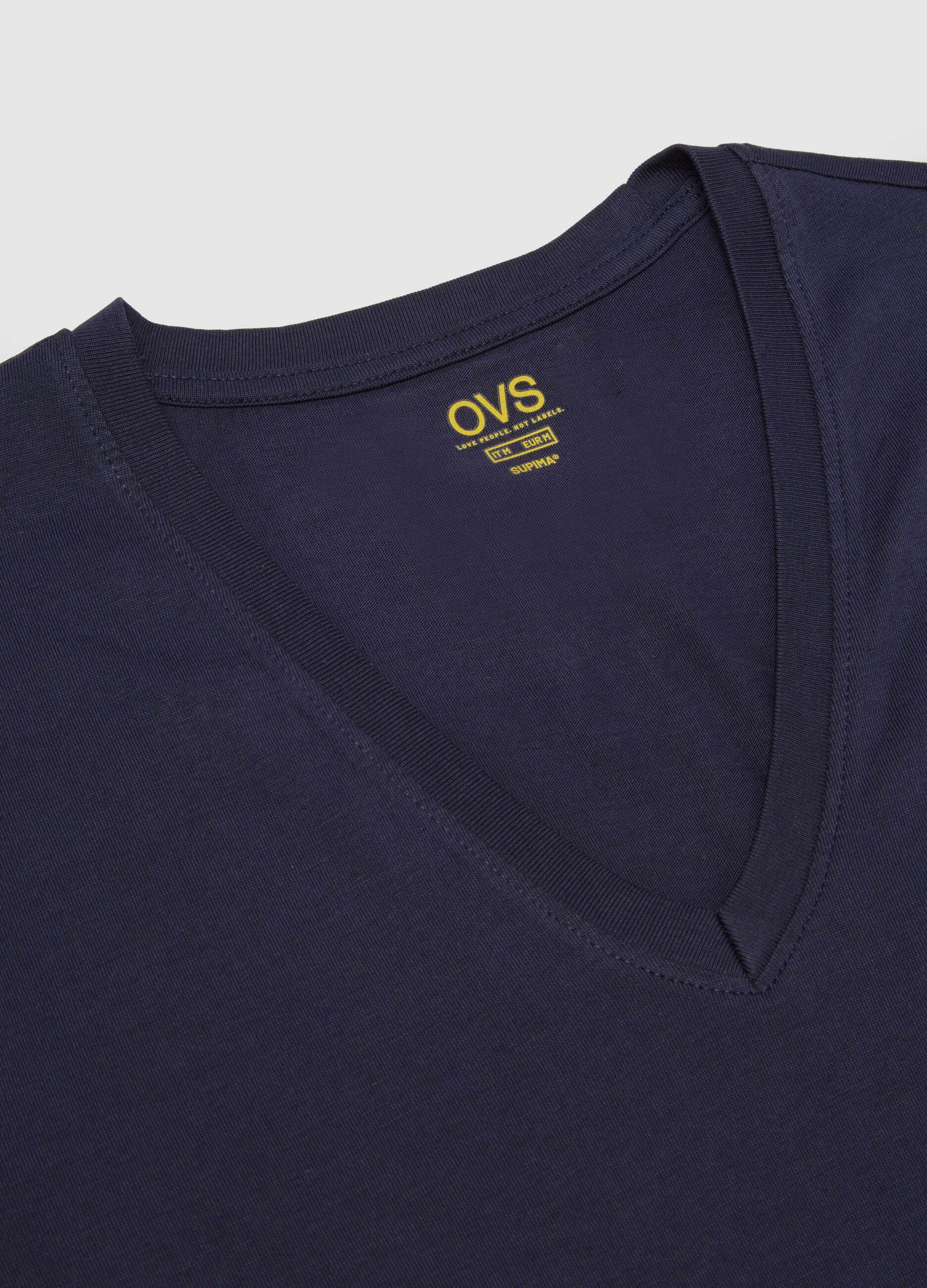 Bipack di t-shirt in puro cotone blu regular fit