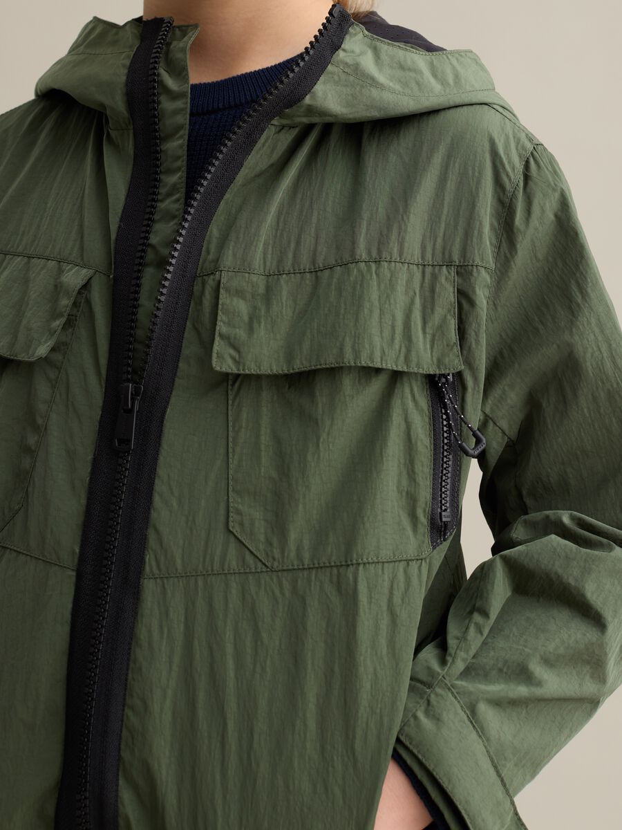 Waterproof jacket with hood_1