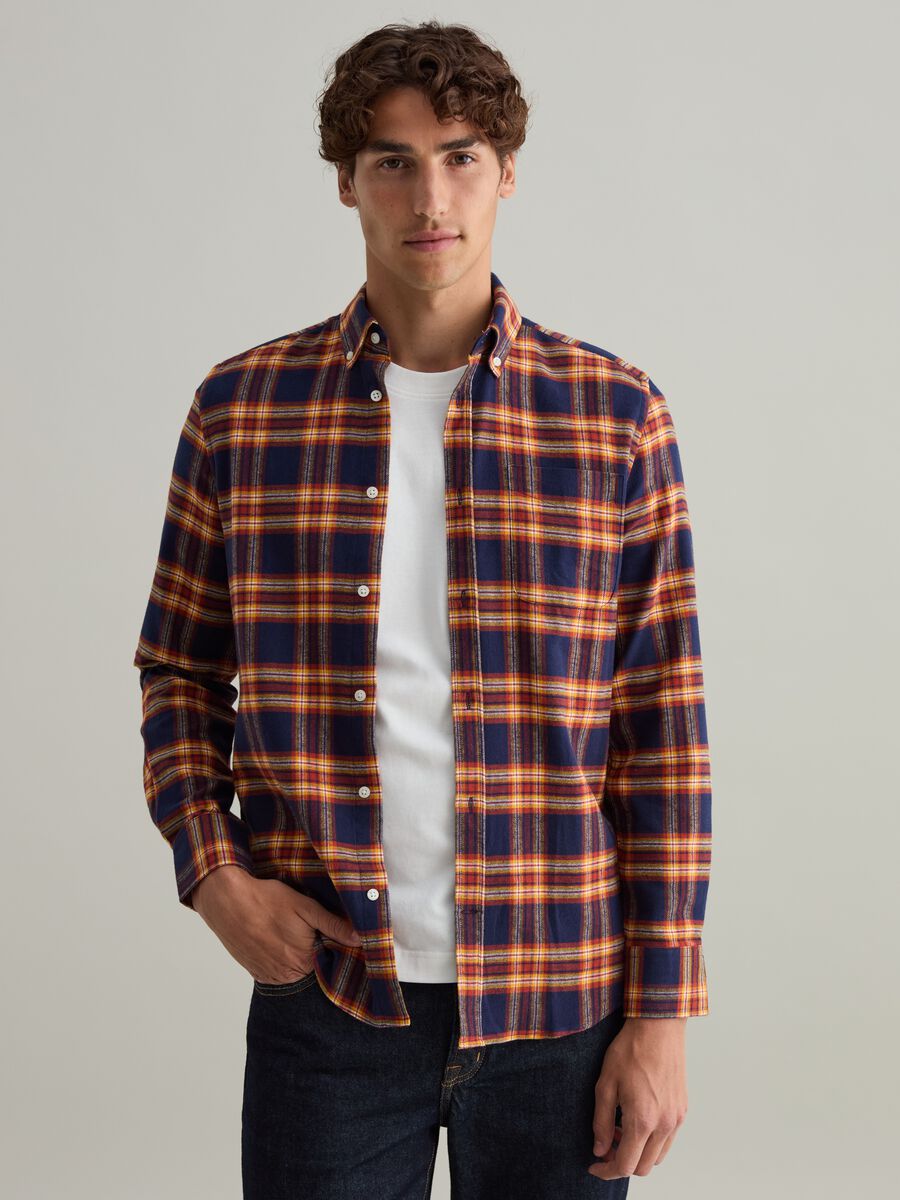 Flannel shirt with check pattern_0