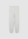 Grey cotton boy's jogger trousers with an oversized fit_1