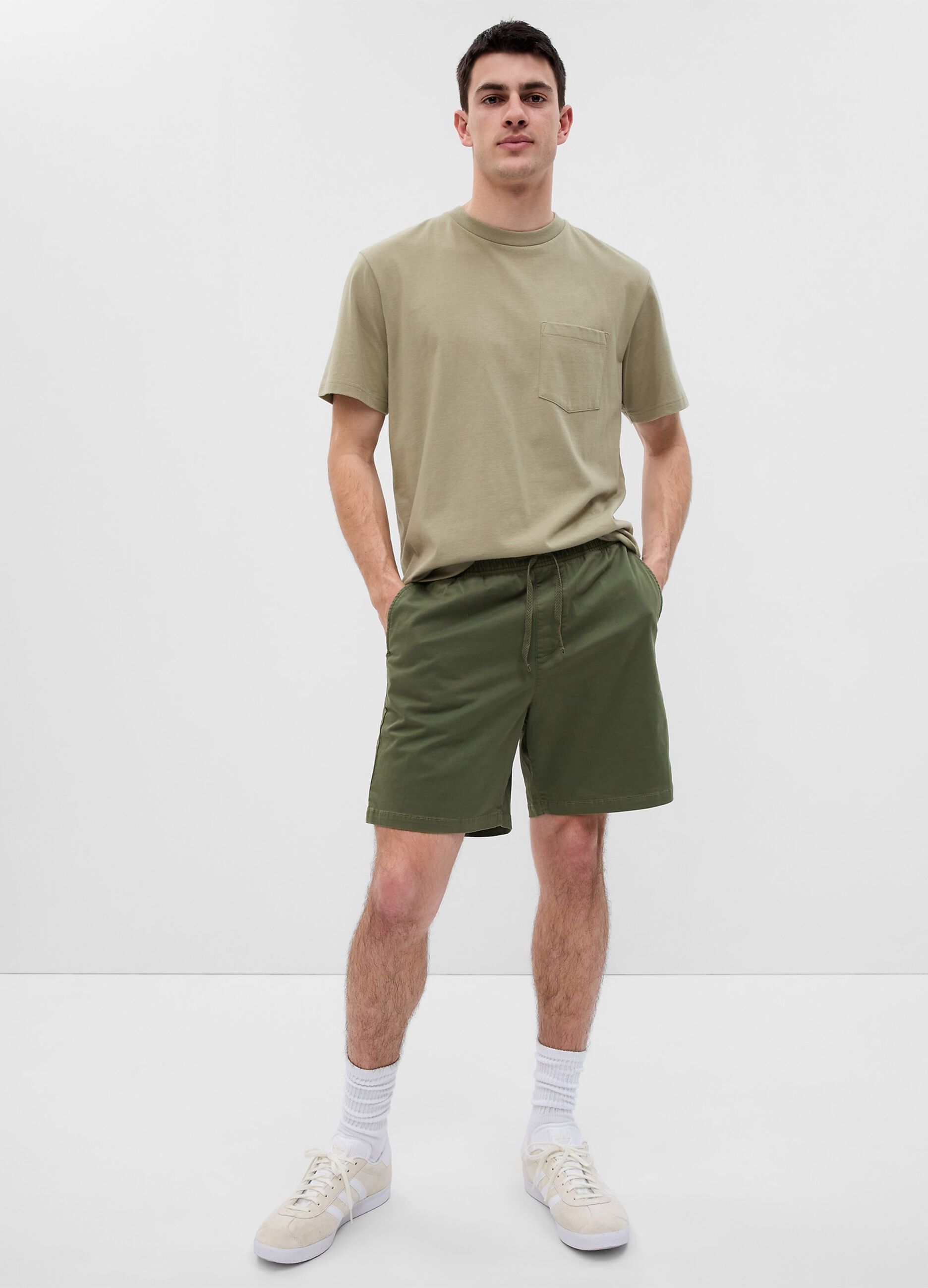 Bermuda jogger in cotone stretch