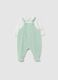 Green Cotton Blend Baby Romper_0