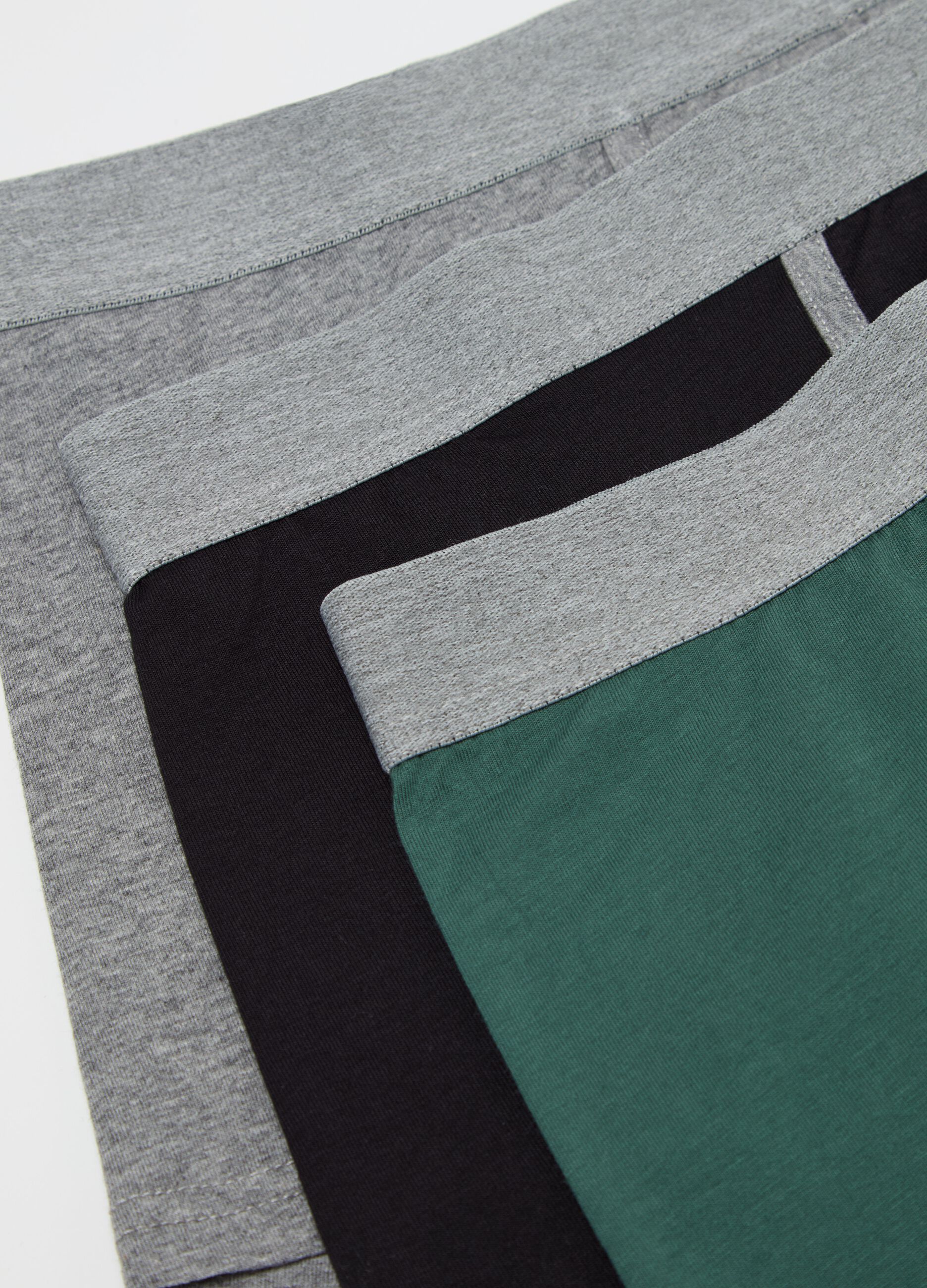 Three-pack boxer shorts with contrasting details