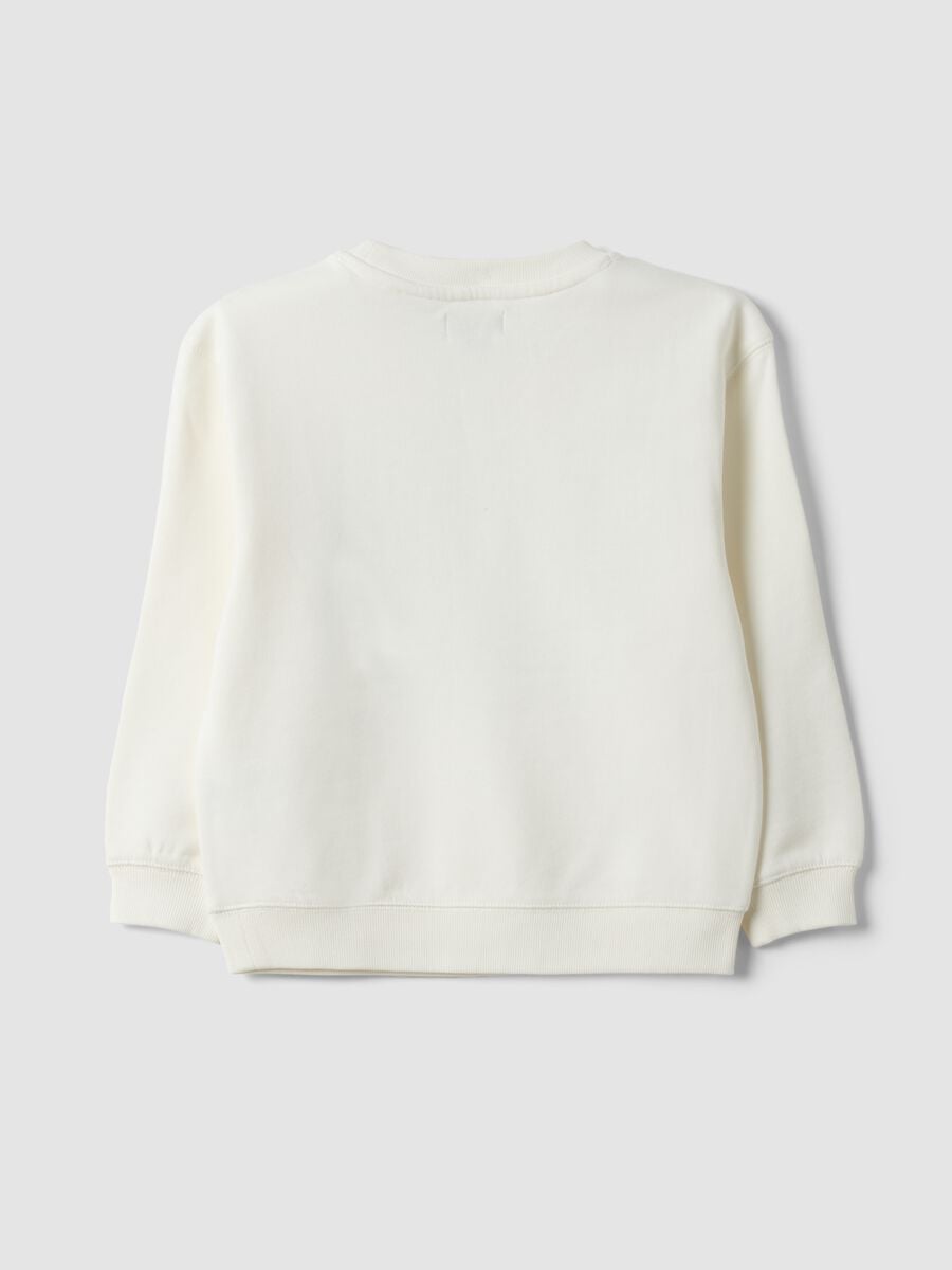 White organic cotton crew-neck sweatshirt_1