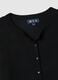 Black viscose blend regular fit cardigan with buttons_5