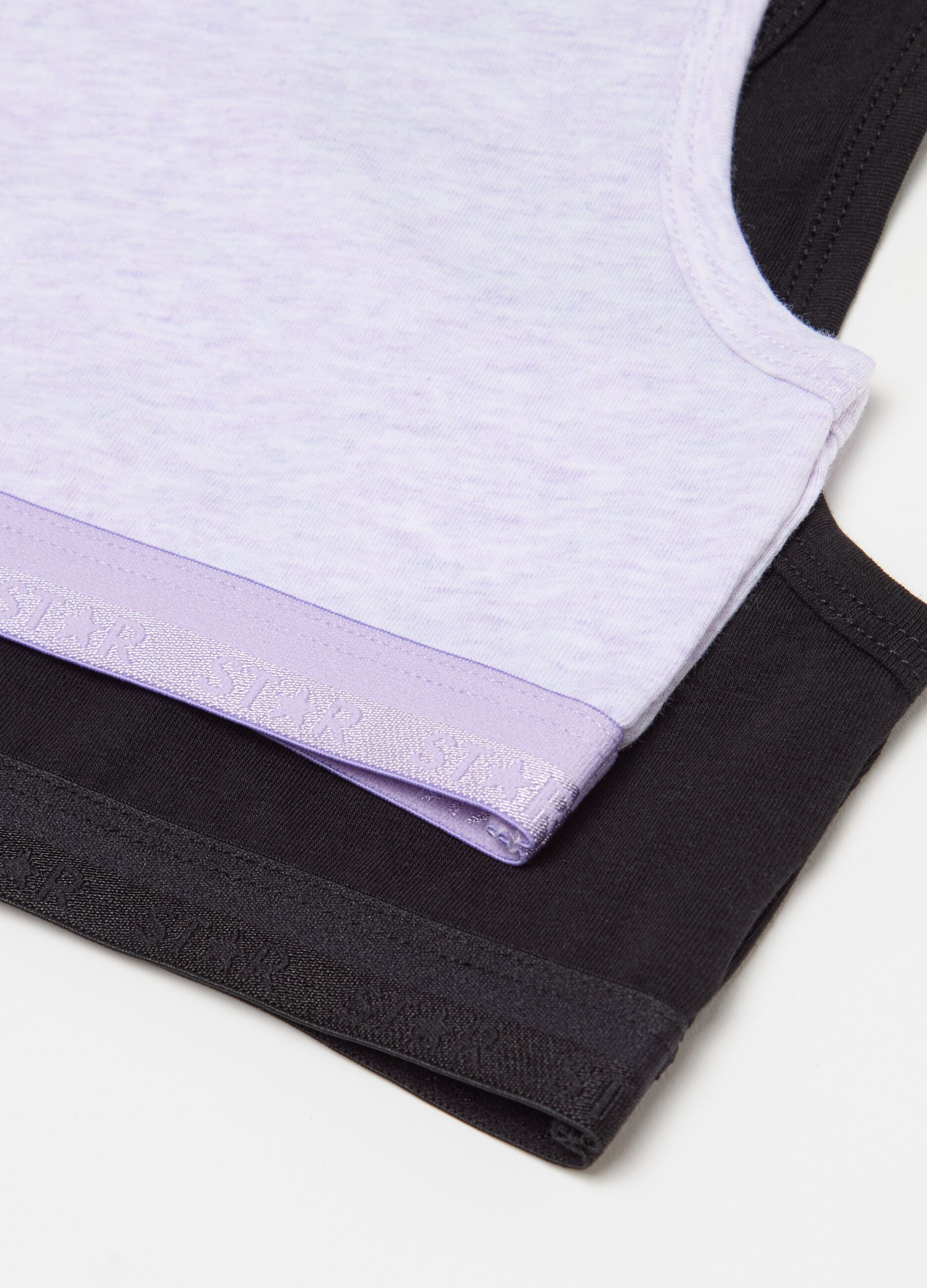 Bipack top intimi in cotone stretch