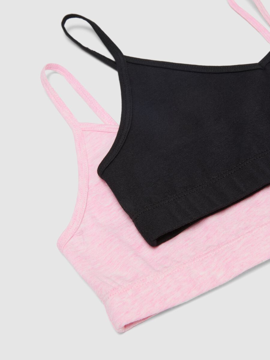 Bipack reggiseni in cotone elasticizzato multicolor da ragazza_2