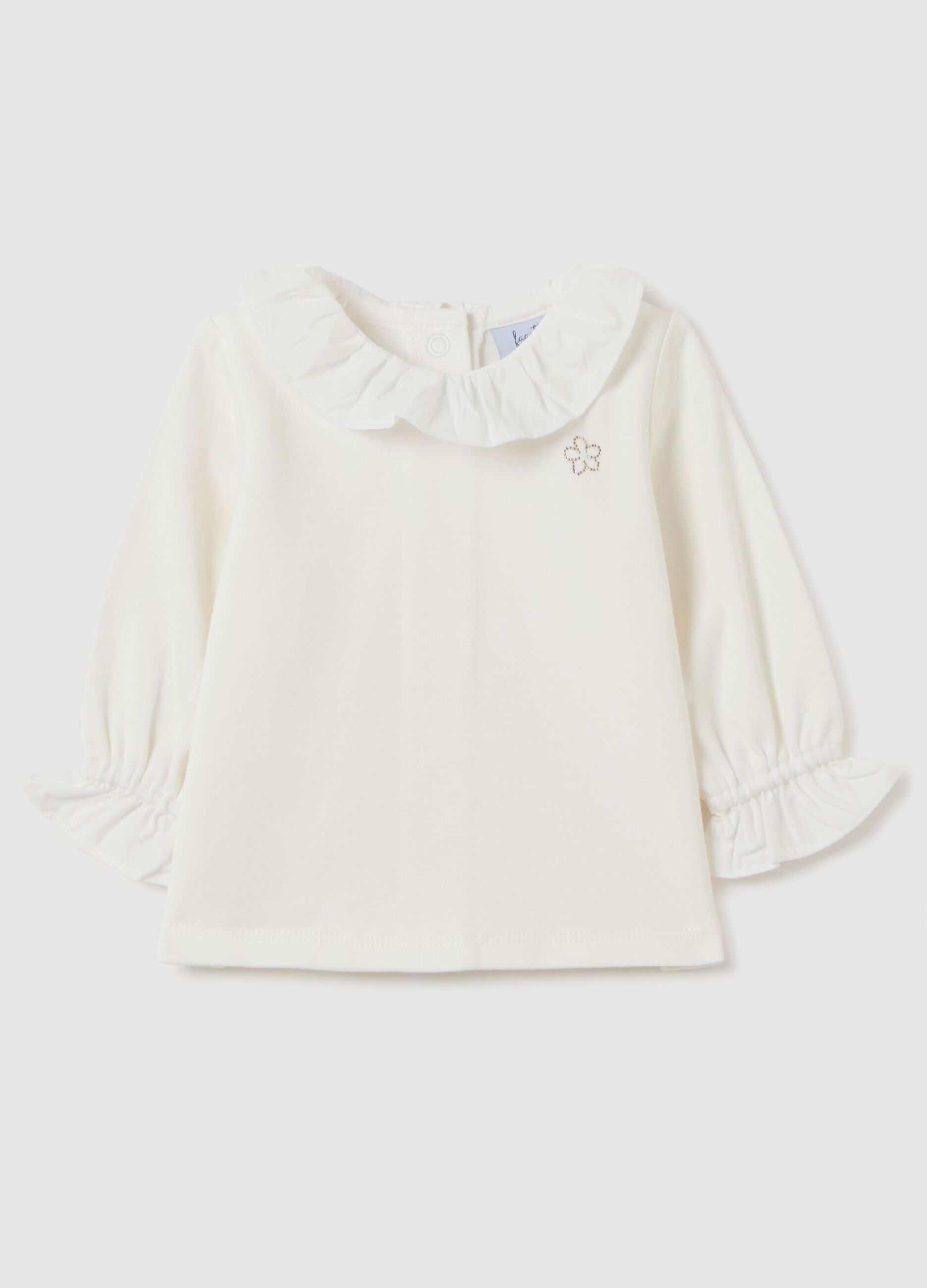 White pure cotton baby top regular fit