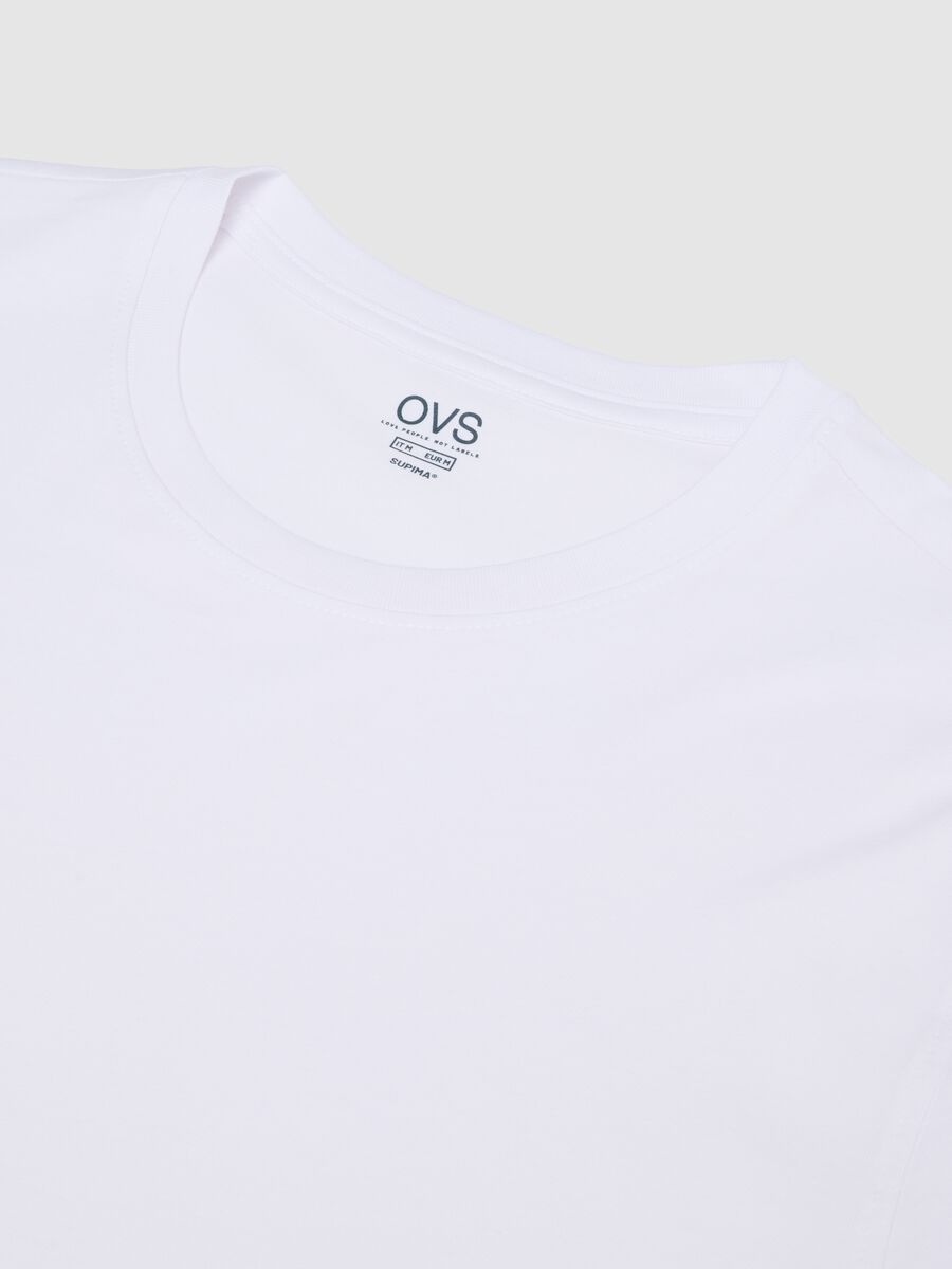 Bipack di t-shirt in cotone Supima  bianca regular fit_5
