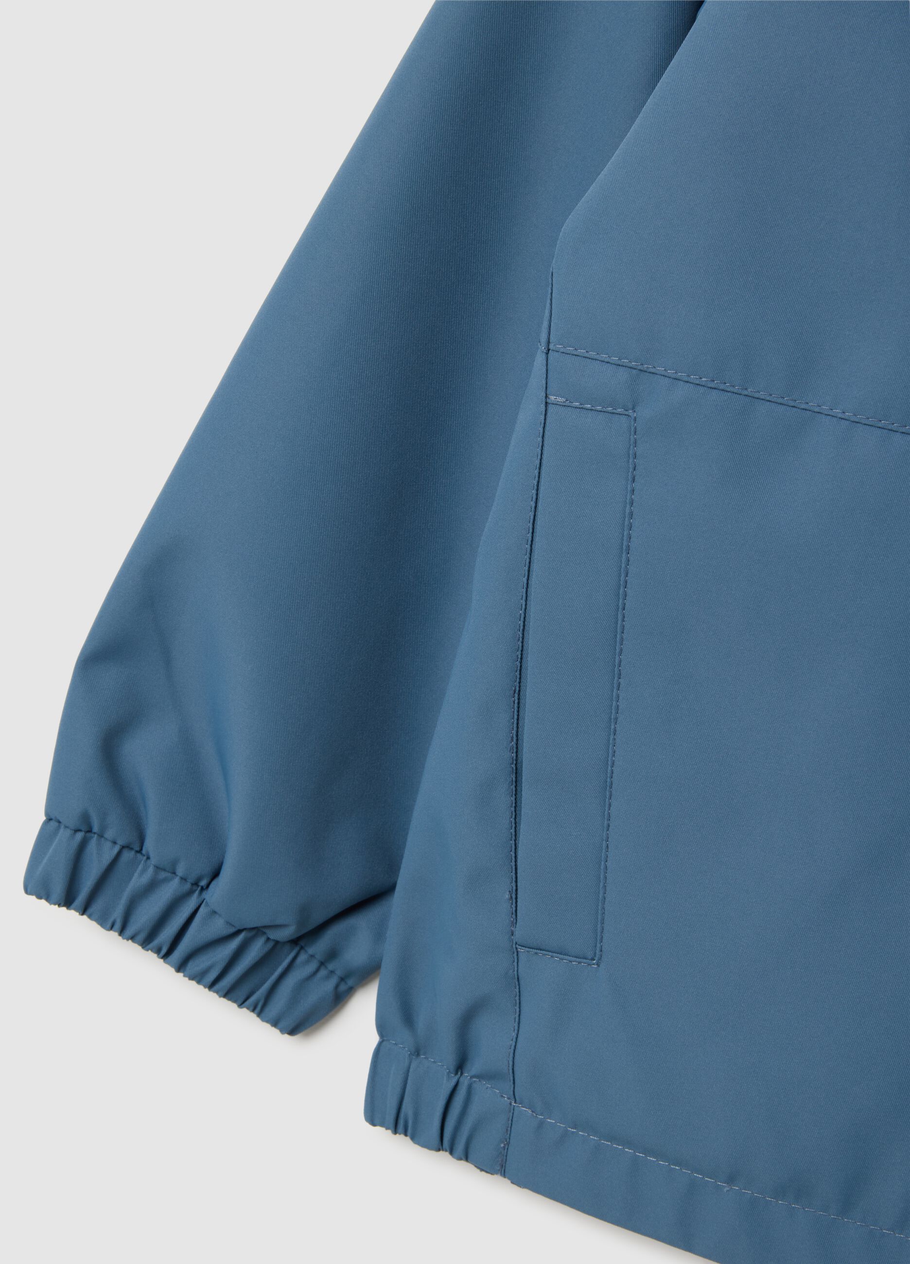 Child's jacket in blue fabric regular fit