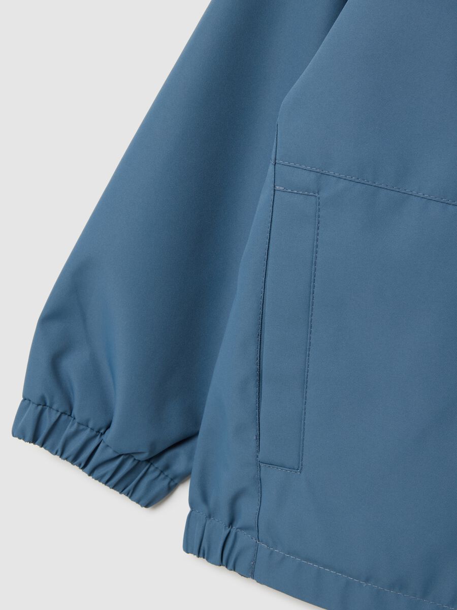 Child's jacket in blue fabric regular fit_3