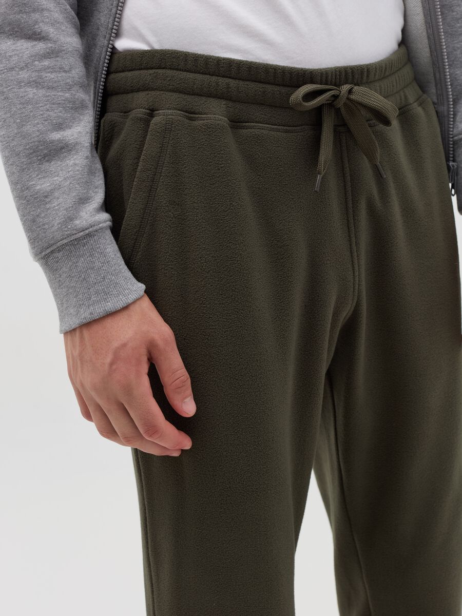 Fleece joggers with drawstring_2