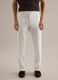 White stretch cotton trousers, regular fit_1