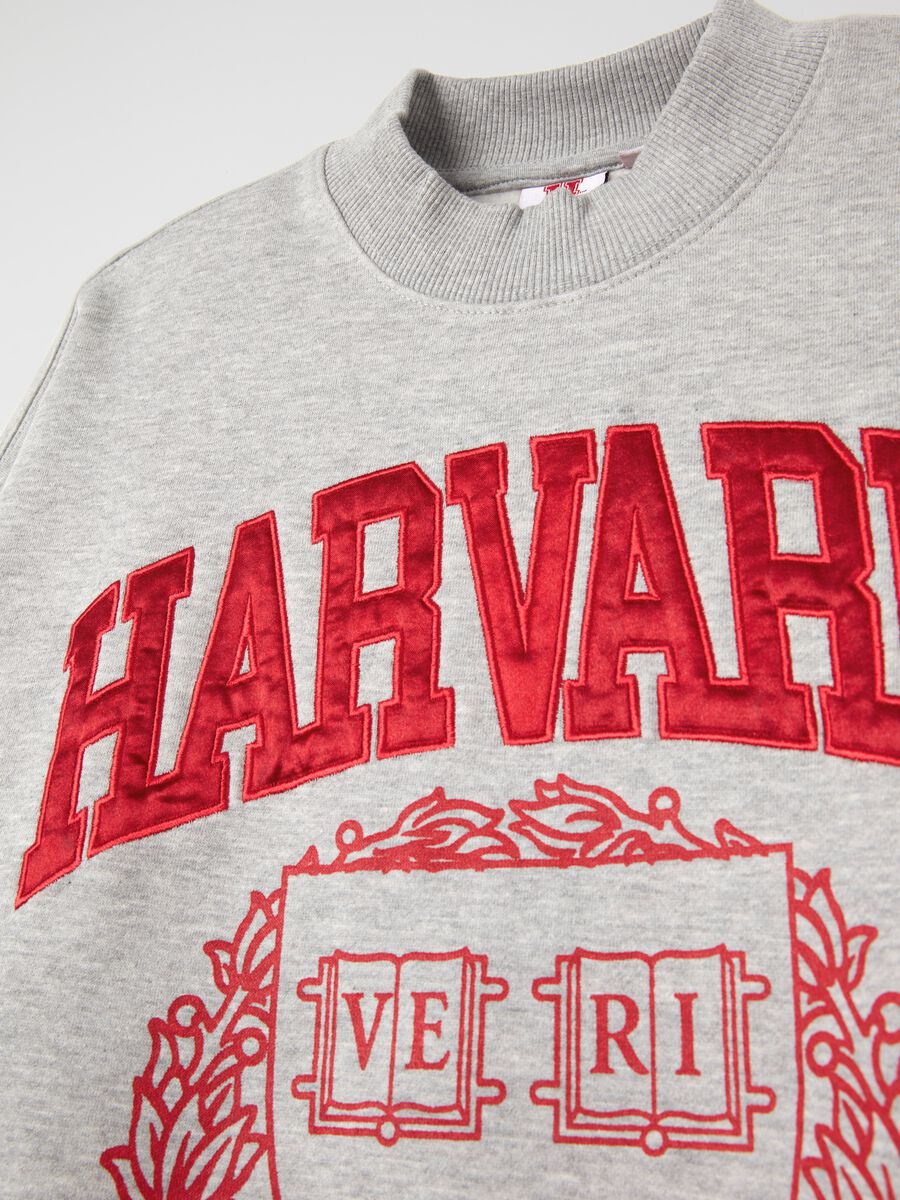 Sweatshirt with "Harvard" embroidery and print_5
