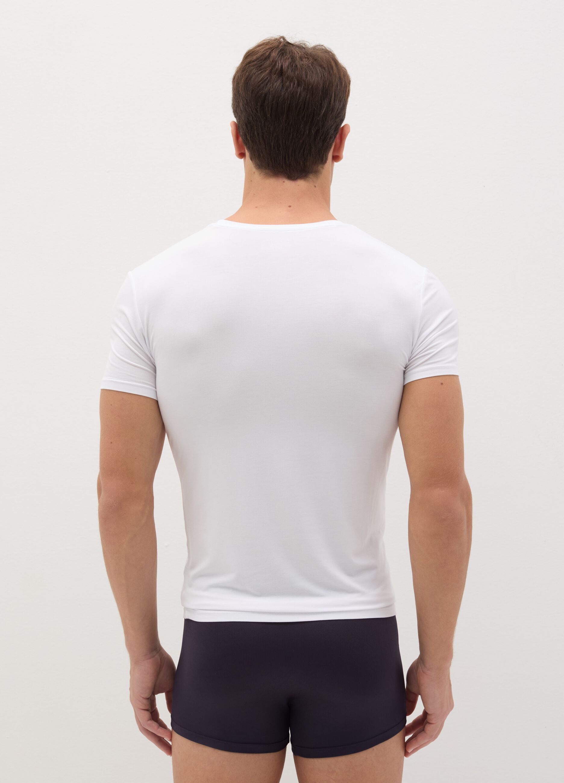 T-shirt intima girocollo in modal stretch