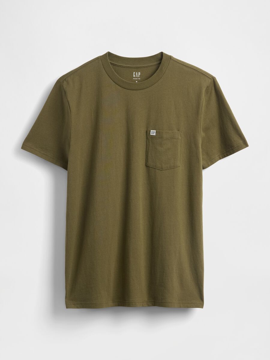Green Cotton Short Sleeve T-shirt_3