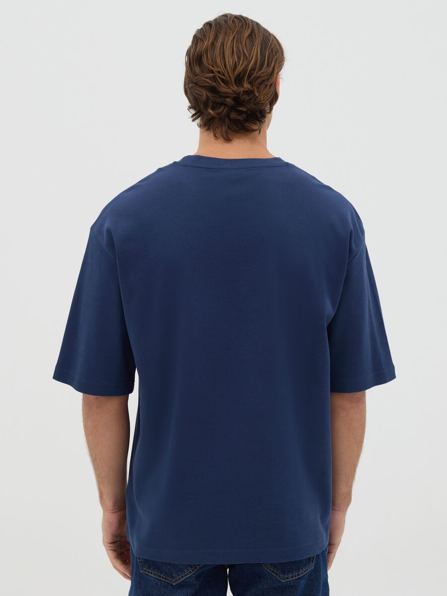 Pure Cotton Short Sleeve Blue T-shirt_3