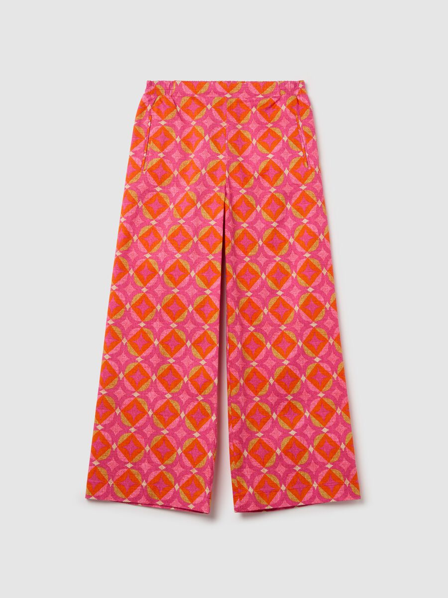 Wide-leg trousers with all-over print_4