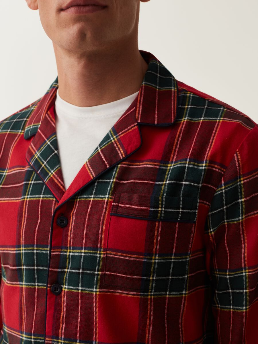 Pigiama lungo in flanella fantasia tartan_3
