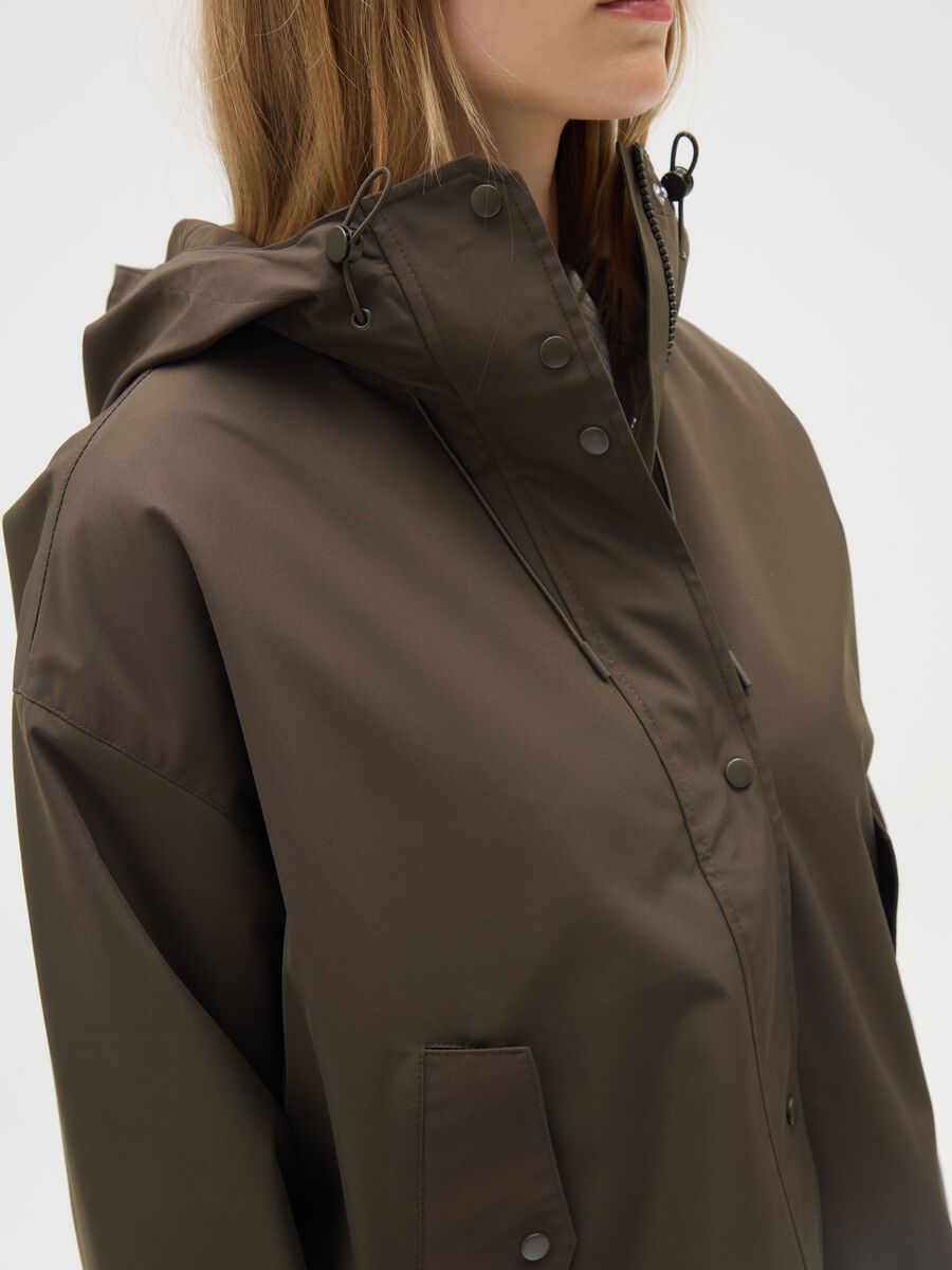 Brown waterproof jacket, regular fit_3