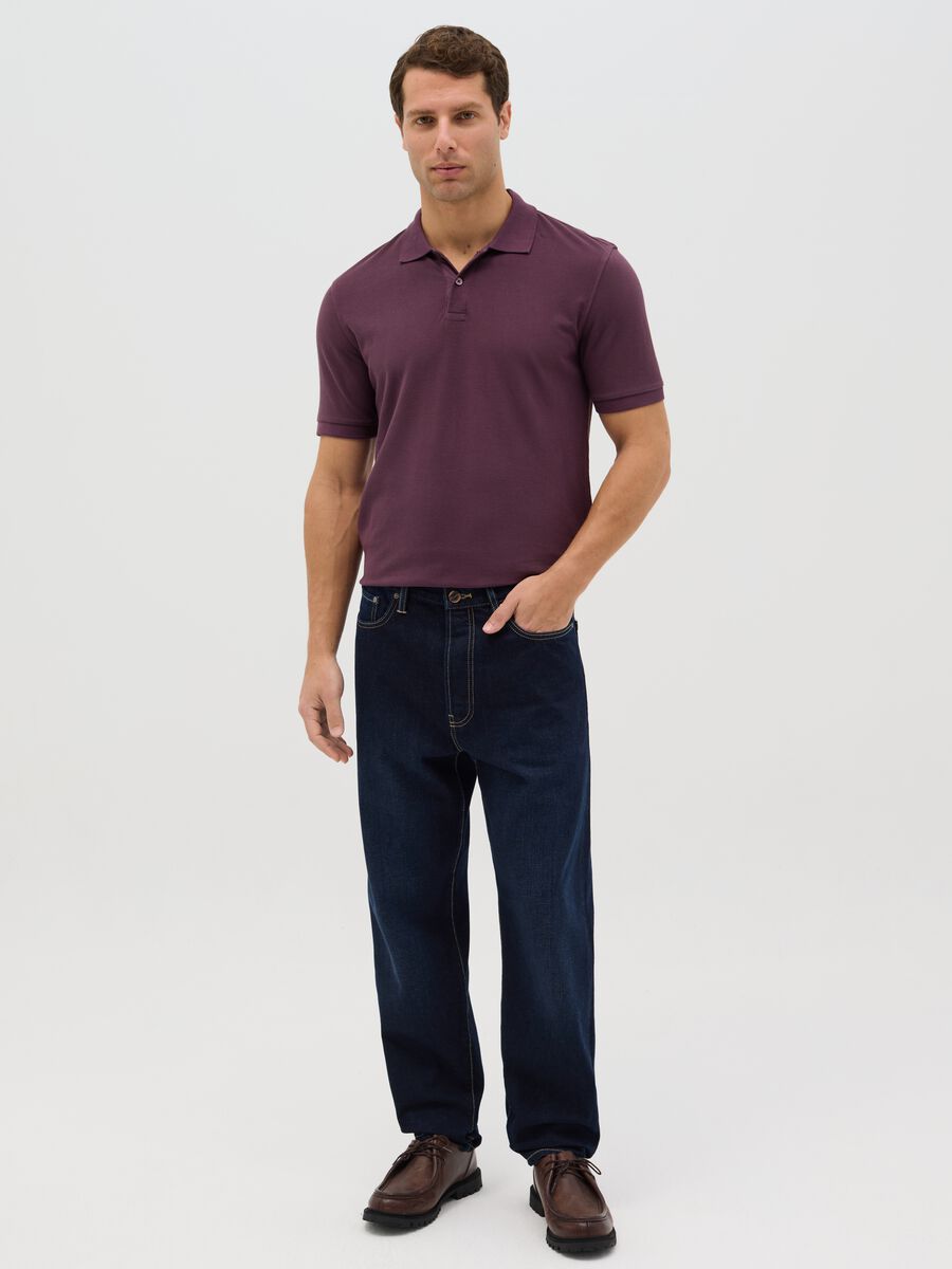 100% cotton piqué polo shirt_1