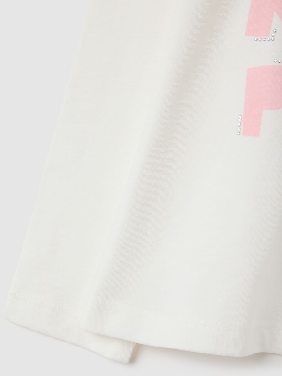 Girls' white pure cotton regular fit top with dog print_3