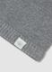 Grey baby hat in pure organic cotton with pom-poms_2