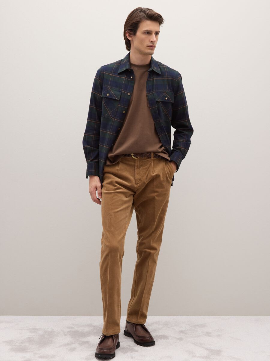 Multicolour long sleeve pure cotton regular fit check shirt_1