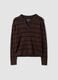 Brown viscose-blend polo-collar jumper, regular fit_4