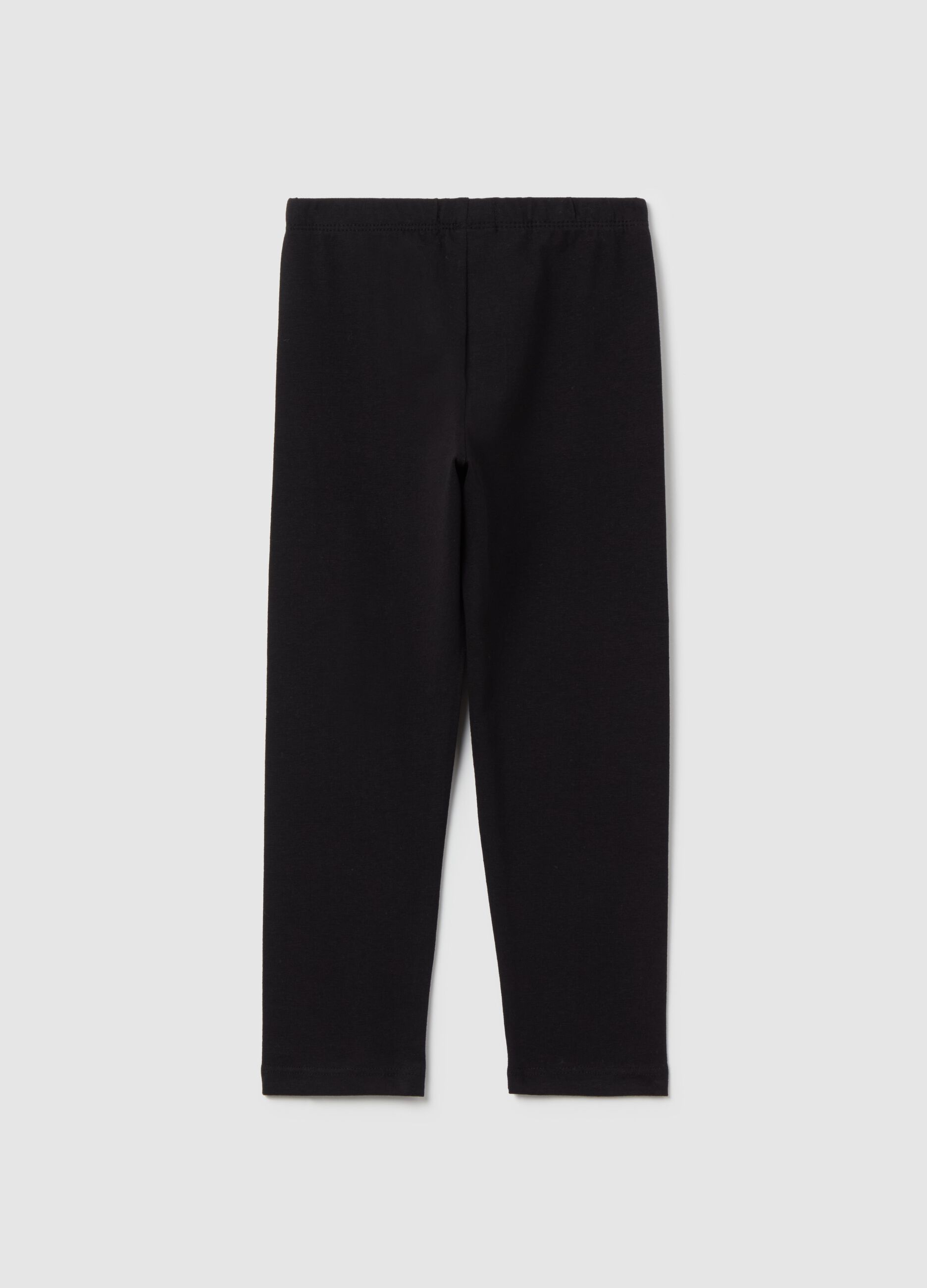 Stretch cotton leggings