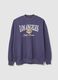 Purple cotton blend sweatshirt with Los Angeles Lakers print_4