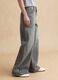Grey Wide Leg Pure Cotton Jeans_3
