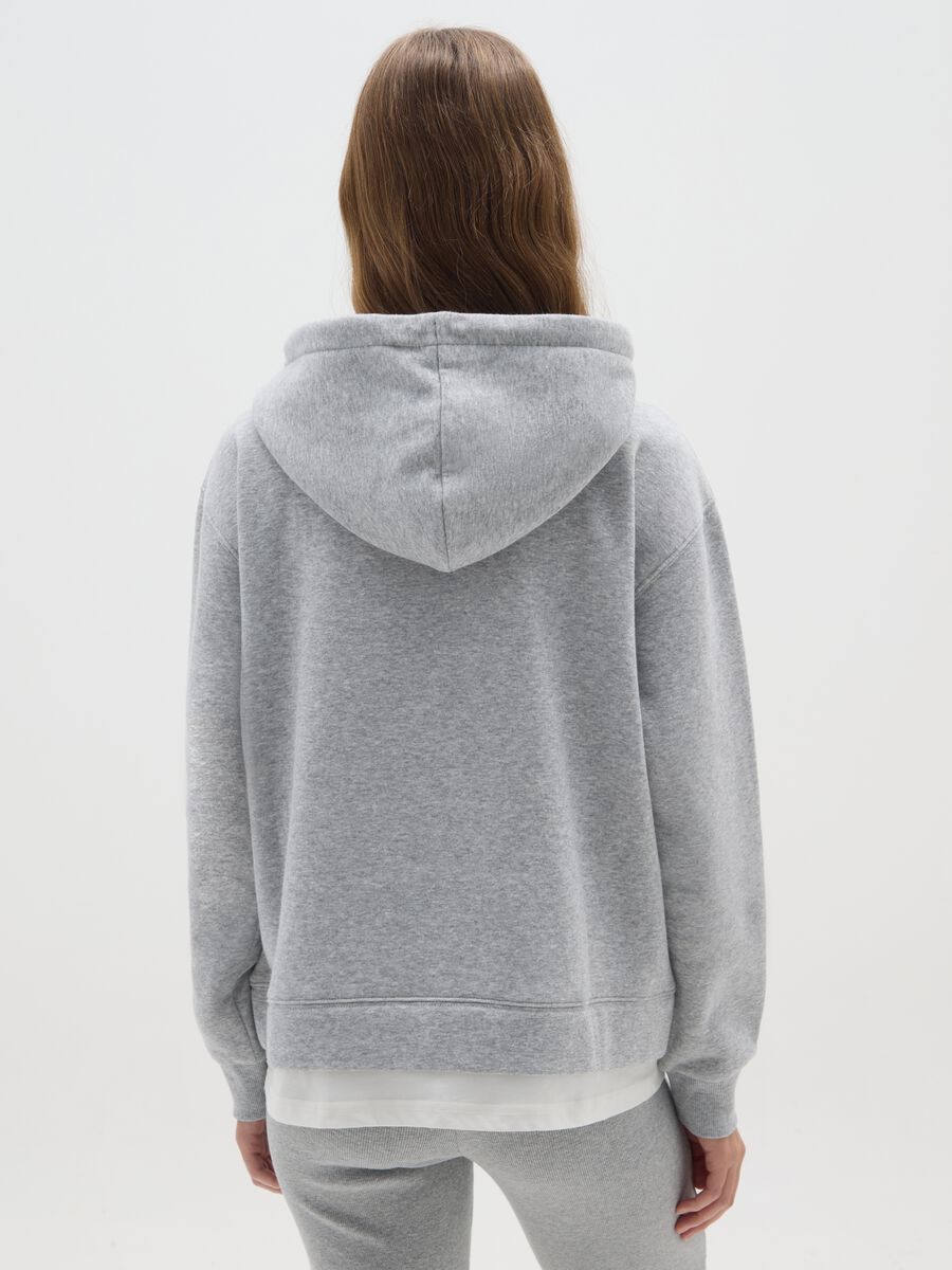 Grey cotton blend sweatshirt with regular fit_2