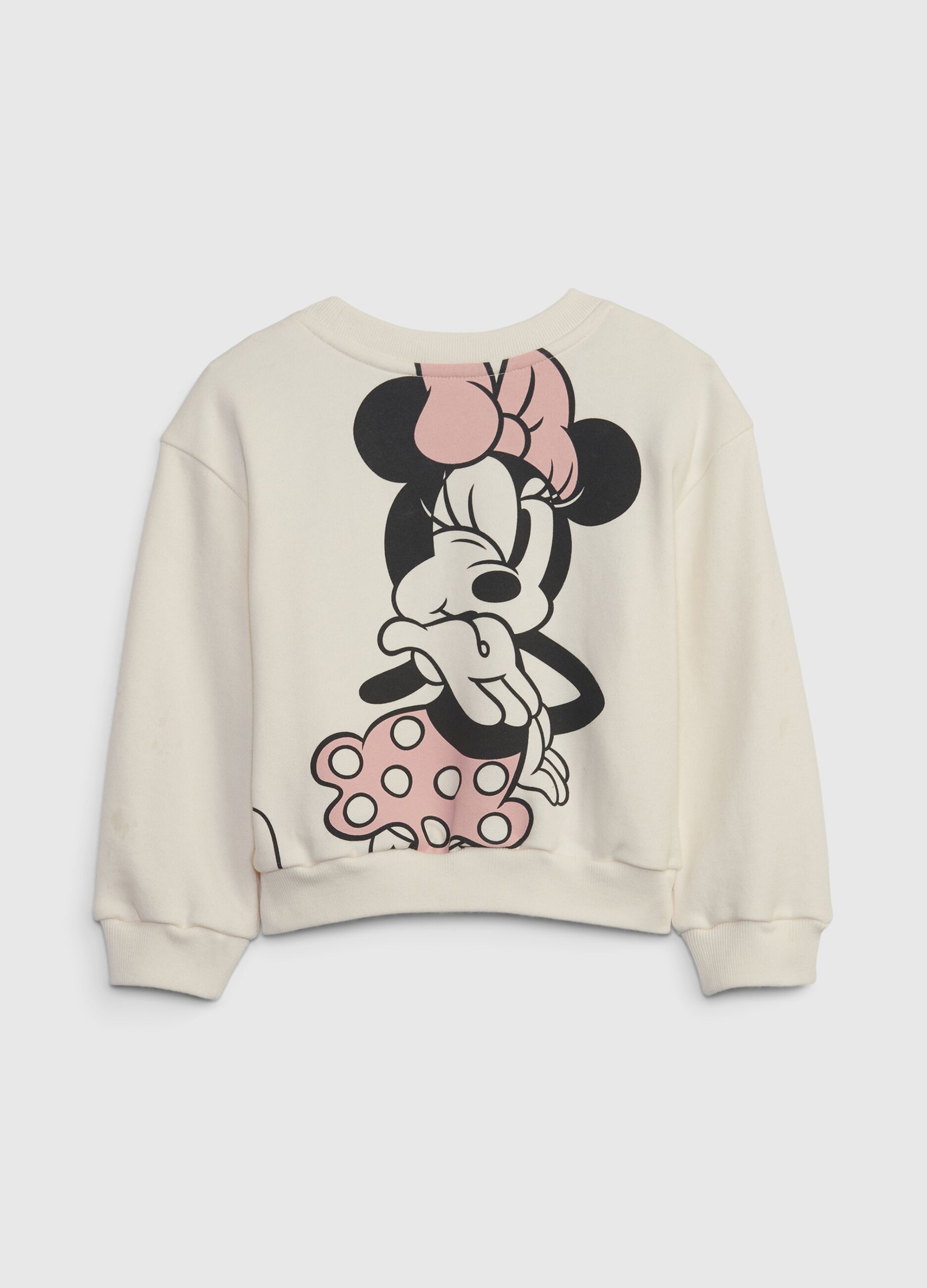 Felpa in French Terry con stampa Disney Minnie_1