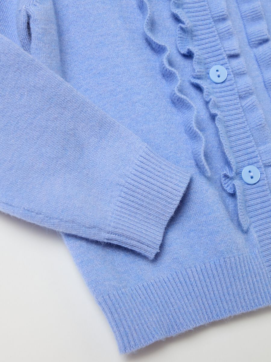 Cardigan with round neck and applications_3