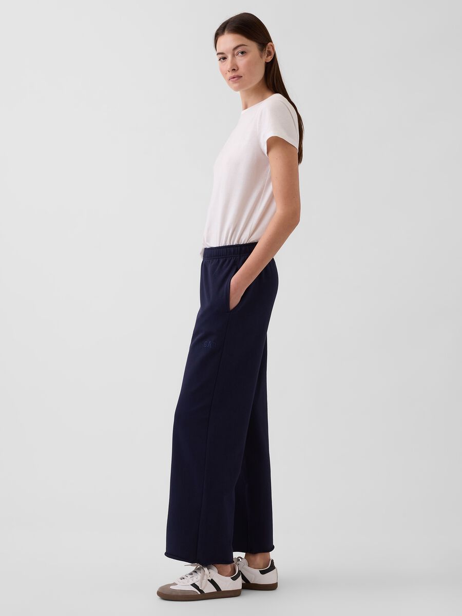 Cotton-blend palazzo trousers_3