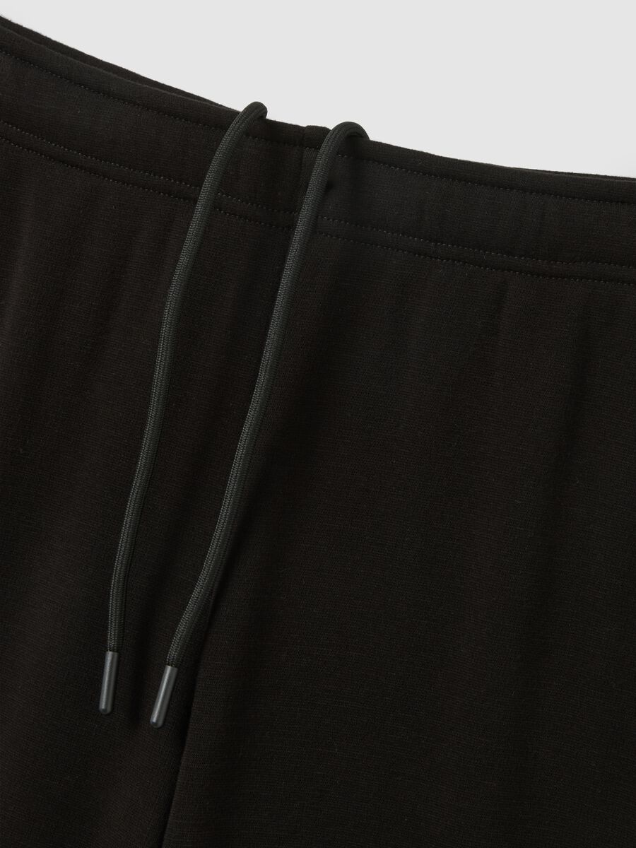 Black flare fit trousers_5