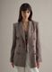 Multicolour viscose and linen mix regular fit blazer_3