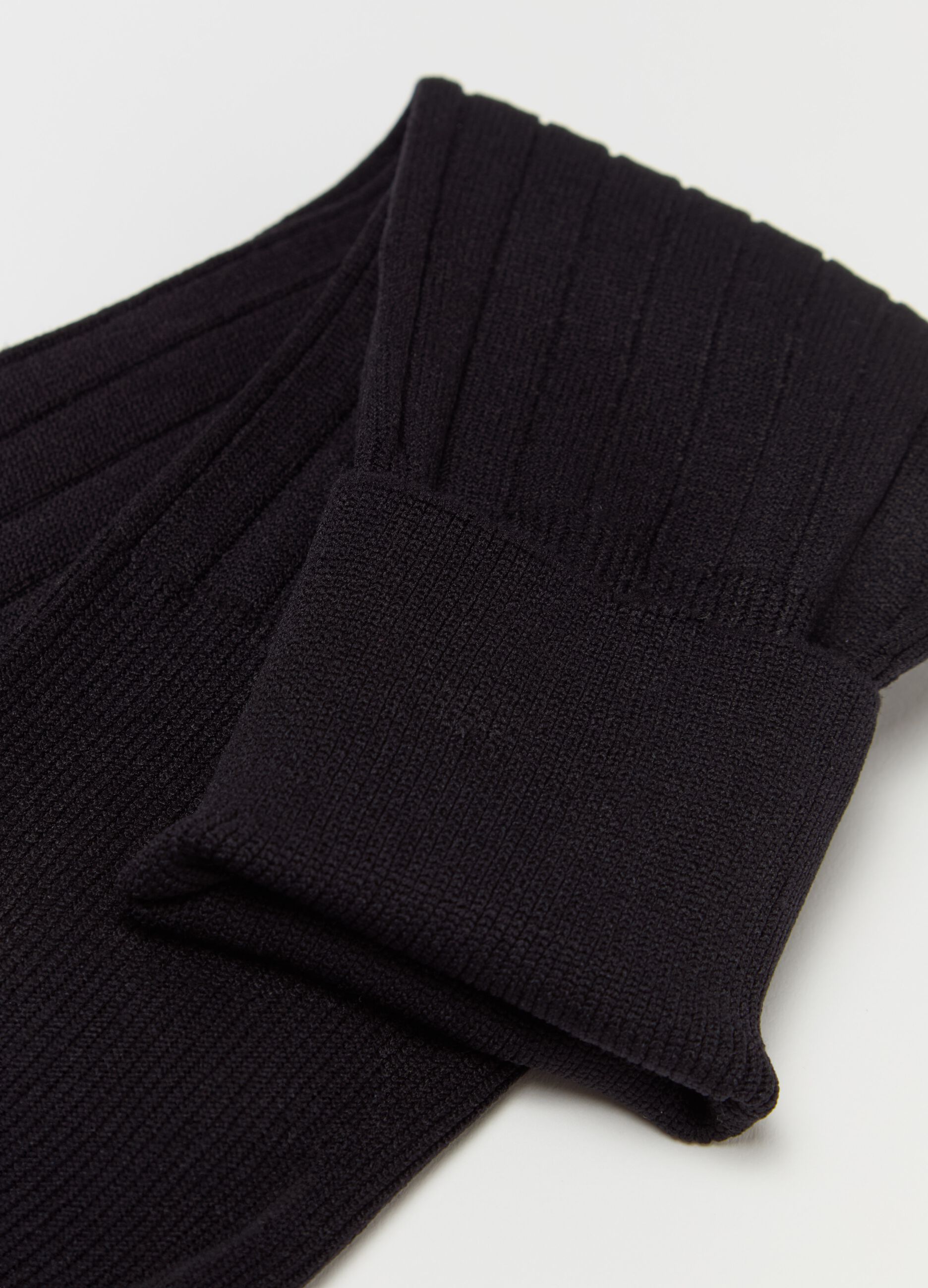 Two-pair pack long ribbed socks